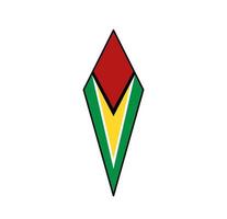 guyana flagga ikon, illustration av nationell flagga design med elegans begrepp, perfekt för oberoende design vektor