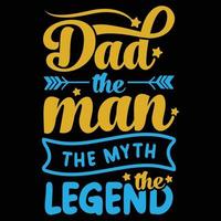 Papa das Mann das Mythos das Legende, Väter Tag, Papa, das Legende, Geburtstag Geschenk, Vaters Tag Geschenk, Neu Papa, Väter Tag Geschenk zum Opa klassisch T-Shirt. vektor