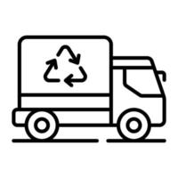 ein tolle Vektor Design von Recycling LKW im modisch Stil, Müll LKW Symbol Symbol, einfach zu verwenden im Netz, Handy, Mobiltelefon Apps und alle Präsentation Projekte