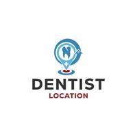 dental eller dentis logotyp med stift plats ikon design mall vektor