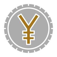 Chinesisch Yuan Vektor Symbol Stil