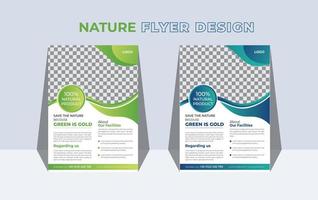 modern natur flygblad eller broschyr omslag layout design mall vektor