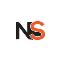 ns Brief Design Logo vektor
