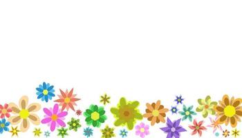 Hintergrund Illustration mit bunt Blumen- Pflanzen vektor