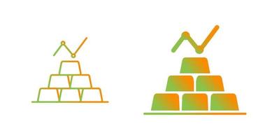Vektorsymbol für Goldbarren vektor