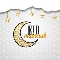 eid mubarak mandala mönster och stjärnor hänga och eid inbjudan hälsning kort med islamic social media baner vektor
