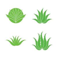 aloe vera logotyp ikon design symbol skönhet vektor