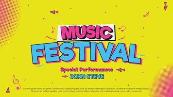musik festival vektor baner design