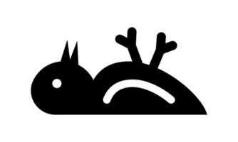 död- fågel ikon. symbol av fara av förorening och försämring av miljö och ekologi med massa utdöende av naturlig fauna och vektor djur