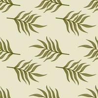 Farn Blatt Hintergrund. abstrakt exotisch Pflanze nahtlos Muster. tropisch Palme Blätter Muster. botanisch Textur. vektor