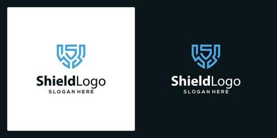 första brev s med skydda logotyp vektor ikon design illustration. säkra säker hemlighet stark smart logotyp design vektor