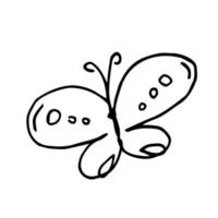 Schmetterling Gliederung Symbol. linear Stil Zeichen zum Handy, Mobiltelefon Konzept und Netz Design. Insekt einfach Linie Vektor Symbol. Symbol, Logo Illustration. Pixel perfekt Vektor Grafik