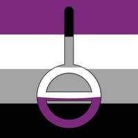 asexuell oder Asexualität Sex Orientierung Geschlecht Symbol im asexuell Flagge Farben Vektor Illustration