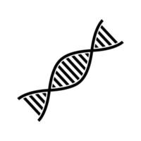 schwarz gekippt DNA Spiral- Symbol. Leben Gen Chromosom Struktur. vektor