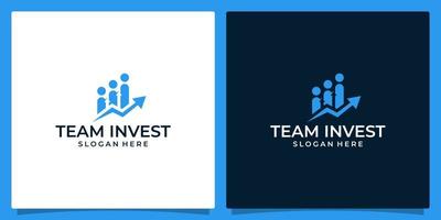 finansiera företag team vektor logotyp design med tillväxt analys investering logotyp vektor design mall