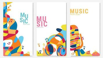 abstrakt bunt Musik- Banner Design, abstrakt Musik- Hintergrund vektor