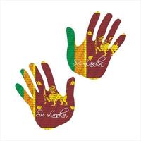 sri lanka flagga hand vektor