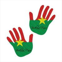 Burkina Faso Flagge Hand Vektor