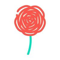 ranunkel blomma vår Färg ikon vektor illustration