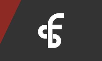 alfabetet bokstäver initialer monogram logotyp sf, fs, s och f vektor