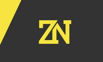 alphabet buchstaben initialen monogramm logo zn, nz, z und n vektor