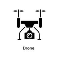 Drohne Vektor solide Symbole. einfach Lager Illustration Lager
