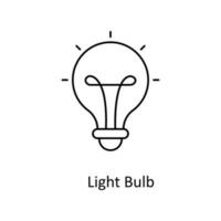 Licht Birne Vektor Gliederung Symbole. einfach Lager Illustration Lager