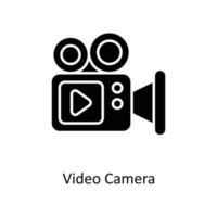 Video Kamera Vektor solide Symbole. einfach Lager Illustration Lager