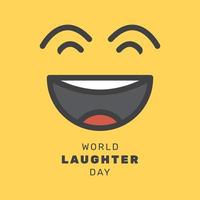 Vektor Illustration von Welt Lachen Tag Poster