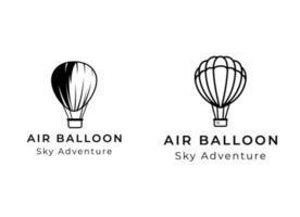 luft ballong logotyp design. luft ballon äventyr logotyp vektor