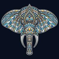 elefant mandala illustration full Färg vektor
