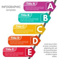 fünf schritte infografische gestaltungselemente. Schritt-für-Schritt-Infografik-Designvorlage. Vektor-Illustration vektor