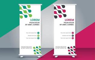 modern rollen oben Banner Design Vorlage. Flyer. ziehen hoch. Präsentation. Broschüre. Poster. vektor