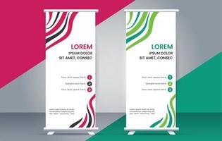 modern rollen oben Banner Design Vorlage. Flyer. ziehen hoch. Präsentation. Broschüre. Poster. Werbung. vektor