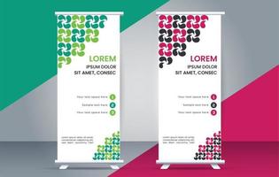 modern rollen oben Banner Design Vorlage. Flyer. ziehen hoch. Präsentation. Broschüre. Poster. Werbung. vektor