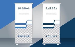 rollen oben standee Banner Design Anzeige standee zum Präsentation Zweck vektor