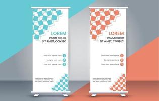 modern rollen oben Banner Design Vorlage. Flyer. ziehen hoch. Präsentation. Broschüre. Poster. vektor