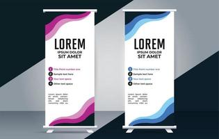 modern rollen oben Banner Design Vorlage. Flyer. ziehen hoch. Präsentation. Broschüre. Poster. Werbung. vektor