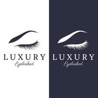 schön und luxuriös und modern Frau Wimpern und Augenbrauen Logo Design. Logo zum Geschäft, Schönheit Salon, bilden, Wimper Geschäft. vektor