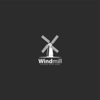 Windmühle Bauernhof Logo einfach Design Idee vektor