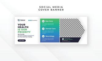 medizinisch Gesundheitswesen Sozial Medien Facebook Startseite und Netz Banner Vorlage Design vektor