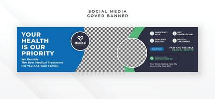 medizinisch Gesundheitswesen Sozial Medien Linkedin Startseite Banner Design vektor