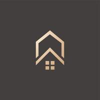Luxus und modern echt Nachlass Zuhause Logo Design vektor