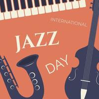 internationaler Jazztag vektor
