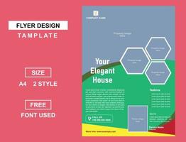 Flyer Design Vorlage zum echt Nachlass Geschäft vektor