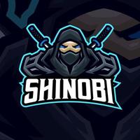 Shinobi Logo Maskottchen Illustration Prämie Vektor