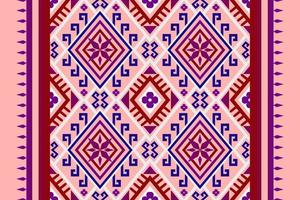 buntes geometrisches ethnisches nahtloses Muster entworfen für Hintergrund, Tapete, traditionelle Kleidung, Teppich, Vorhang und Hauptdekoration. vektor