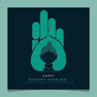 hand dragen buddha purnima vektor Vesak dag firande