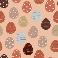 retro nahtlos Hintergrund von Ostern Eier und Blumen und Muschi Weide vektor