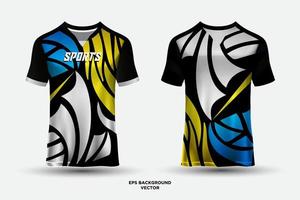 sporter jersey och t-shirt design vektor. fotboll jersey attrapp för tävlings, gaming jersey, fotboll. enhetlig främre se vektor